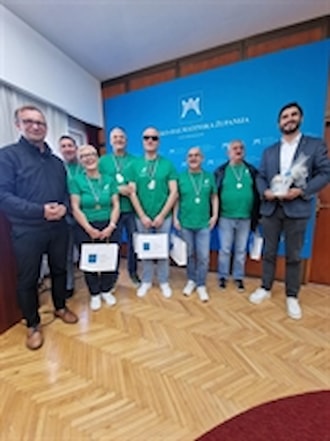 Prijem u županiji za članove Pikado kluba slijepih „U sridu“