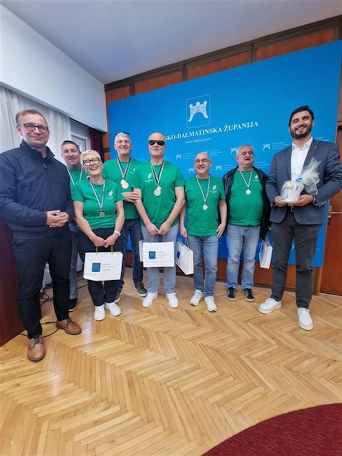 Prijem u županiji za članove Pikado kluba slijepih „U sridu“