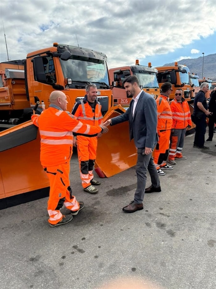 Zamjenik župana Čogelja izvršio smotru zimske službe Županijskih cesta Split